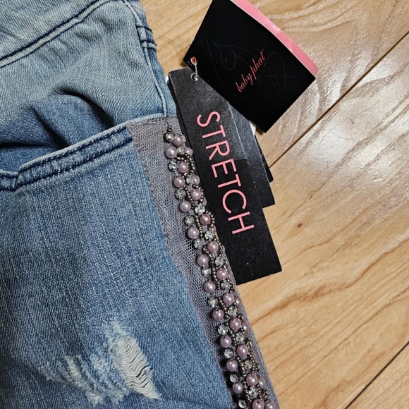 New with Tags - Vintage Y2k Baby Phat Cropped Blue Denim Jeans Size 16 - Picture 3 of 4